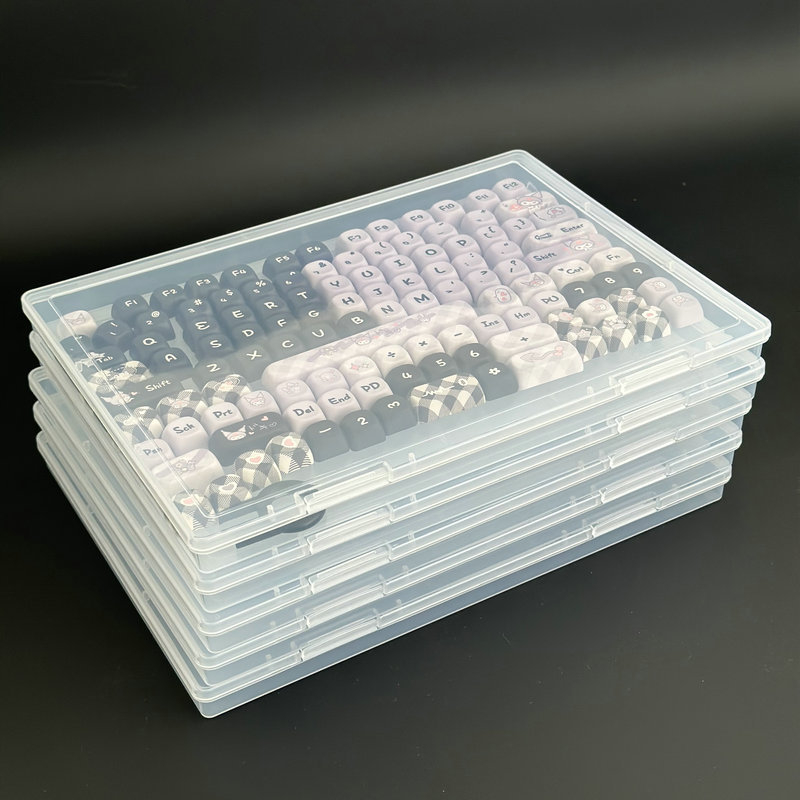 A4 úložná skrinka na klávesové krytky, PP plast, objem 1 L, stohovateľná, prachotesná
