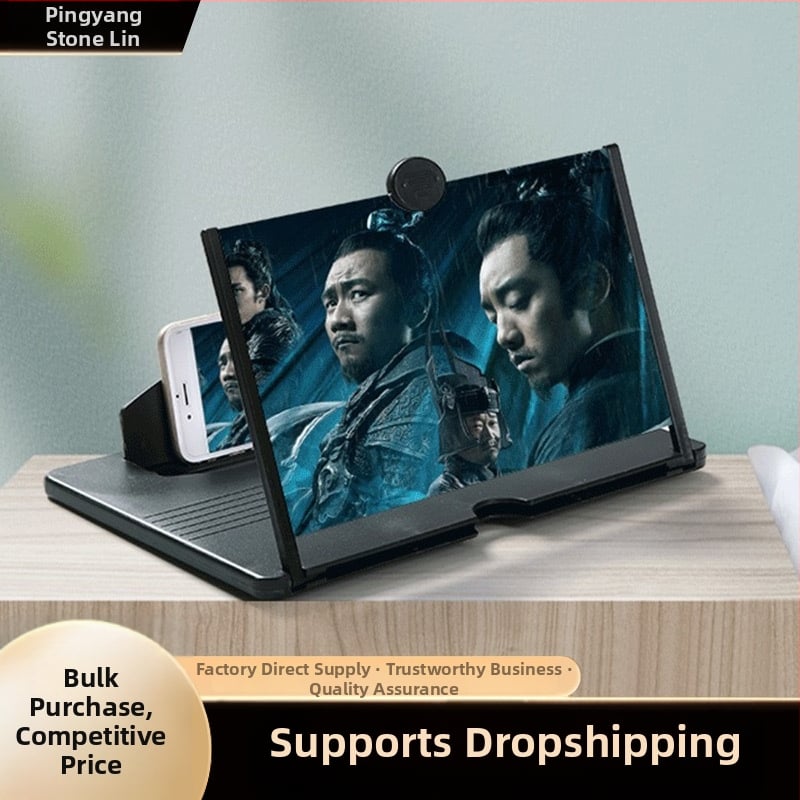 Držiak na telefón s posilňovačom obrazovky a projekciou videa, ultra jasný obraz, ochrana očí proti modrému svetlu, 3D displej s vysúvacím dizajnom