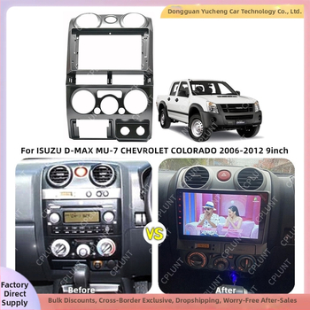 Rám navigačného panelu pre Isuzu D-Max MU-7 a Chevrolet Colorado, ABS+PC, 9-palcový displej, hmotnosť 1 kg, roky modelov 2006–2012