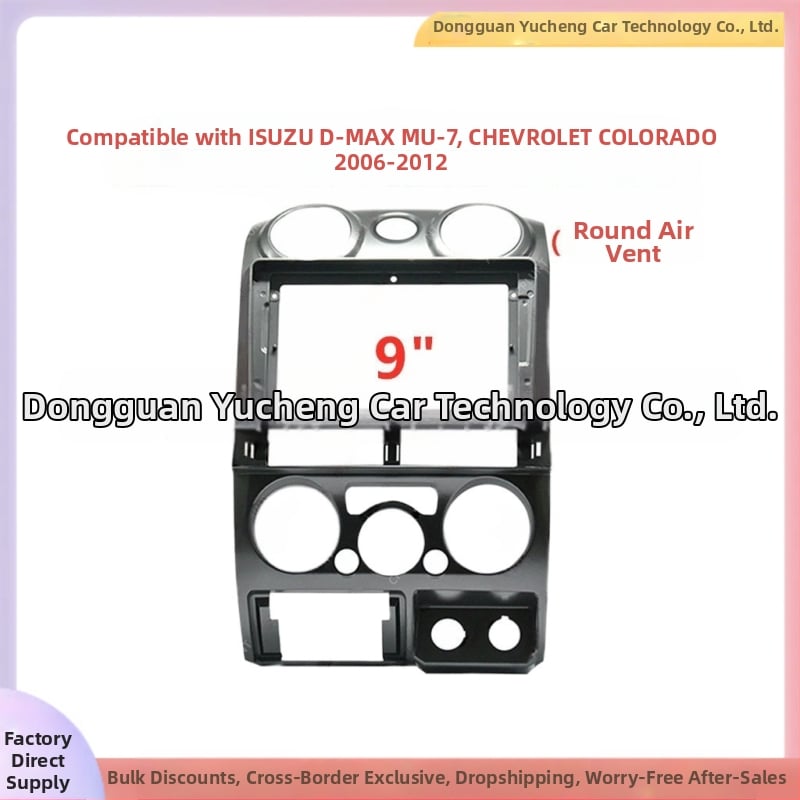 Rám navigačného panelu pre Isuzu D-Max MU-7 a Chevrolet Colorado, ABS+PC, 9-palcový displej, hmotnosť 1 kg, roky modelov 2006–2012