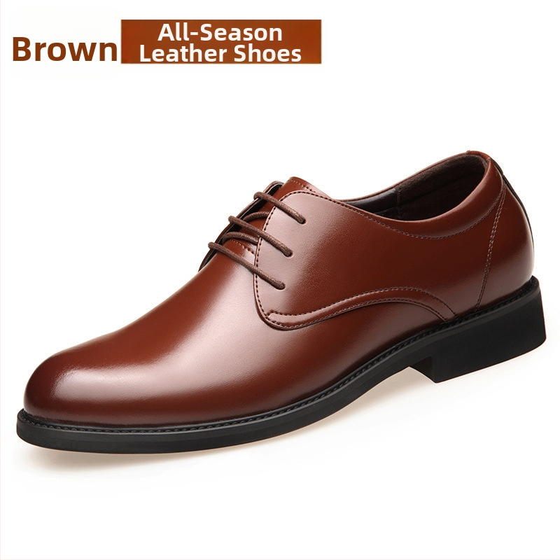 Vīriešu ādas kurpes — augšējā daļa no īstas ādas, odere no ādas, zole no gumijas, auklas, papēža augstums 1–3 cm, biznesa stils, birojs