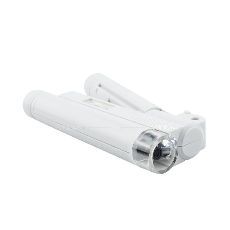 Chuda 100× μεγεθυντικός φακός με διπλό σωλήνα, LED φωτισμό και πλάκα κλίμακας – μικροσκόπιο για ευαίσθητες επισκευές καλλιγραφίας, ζωγραφικής και πορσελάνης