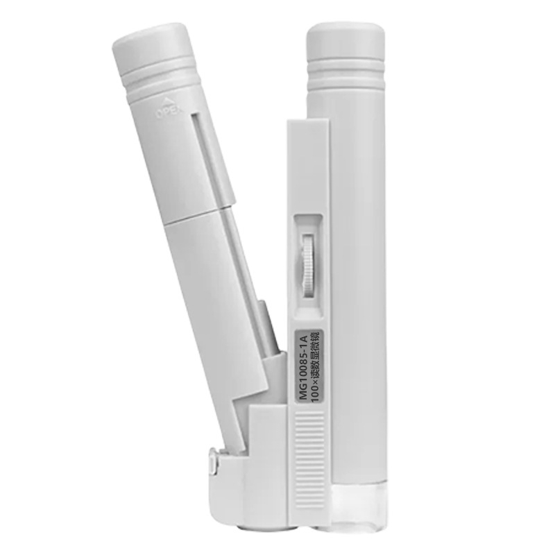 Chuda 100× μεγεθυντικός φακός με διπλό σωλήνα, LED φωτισμό και πλάκα κλίμακας – μικροσκόπιο για ευαίσθητες επισκευές καλλιγραφίας, ζωγραφικής και πορσελάνης