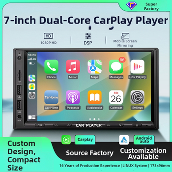 Bevielė CarPlay MP5 grotuvas su Bluetooth | Modelis TH7255 | 2GB talpa | SD kortelės palaikymas | Individualizuota apdorojimas