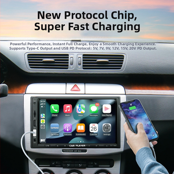 Bevielė CarPlay MP5 grotuvas su Bluetooth | Modelis TH7255 | 2GB talpa | SD kortelės palaikymas | Individualizuota apdorojimas