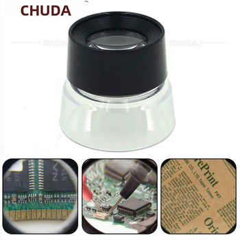 Chuda 10× cilindrická akrylová optická HD stolná lupa, model 17136