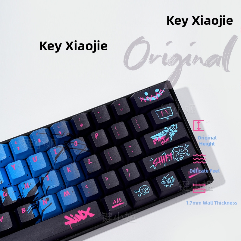 Set kapica za tipke – Jinx, ABS materijal, do 87 tipki, duljina linije 1,8, žično povezivanje, opća kompatibilnost