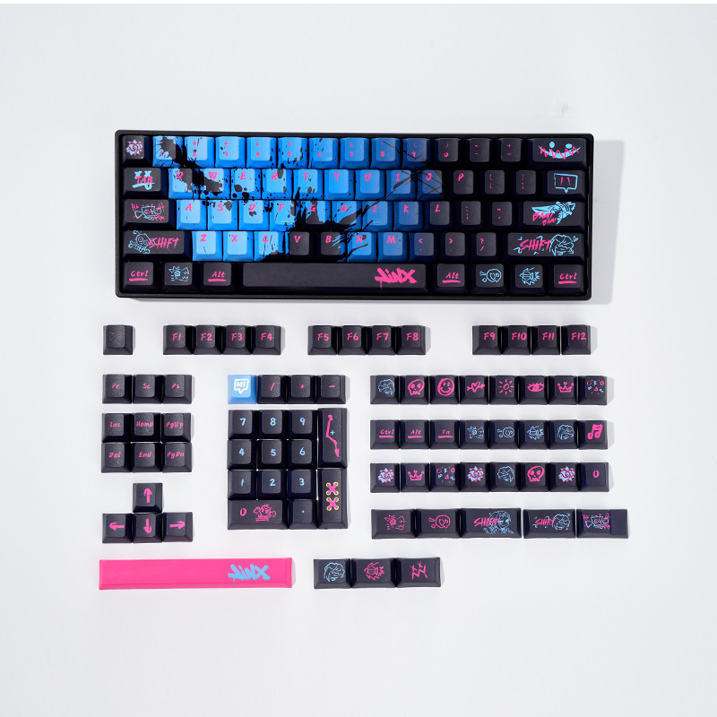 Set kapica za tipke – Jinx, ABS materijal, do 87 tipki, duljina linije 1,8, žično povezivanje, opća kompatibilnost