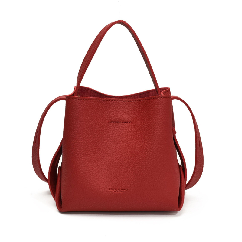 Ženska bucket torba, PU materijal, vertikalni kvadratni oblik, magnetsko zatvaranje, poliester podstava, unutarnji džep za telefon i džep s patentnim zatvaračem