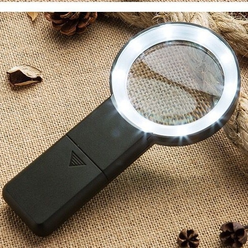 Χειροκίνητος μεγεθυντικός φακός ανάγνωσης με 10 LED φώτα