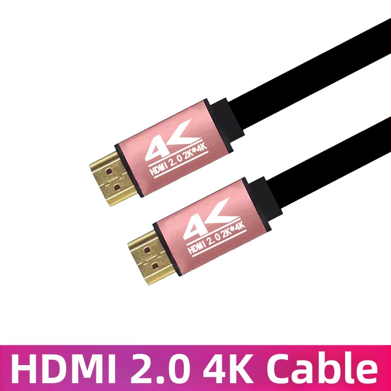 HDMI kabelis 4K2.0, zeltīti kontakti, HDMI interfeiss, saderīgs ar datoru, set-top box, TV, projektoru, portatīvo datoru