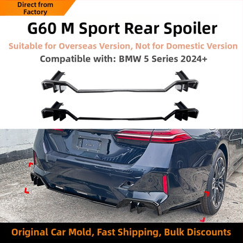 MP hátsó lip spoiler BMW 5 Series i5 G60 2024+ — ABS anyag, rögzítés a hátsó szélhez, kompatibil a külföldi kiadással