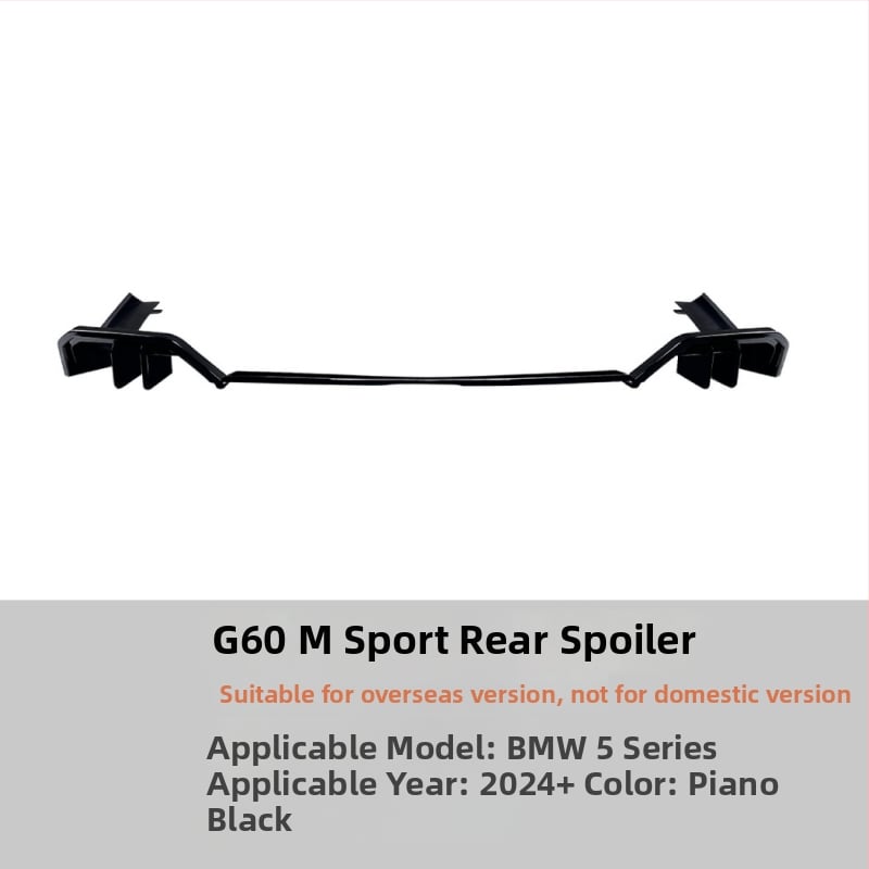 MP hátsó lip spoiler BMW 5 Series i5 G60 2024+ — ABS anyag, rögzítés a hátsó szélhez, kompatibil a külföldi kiadással