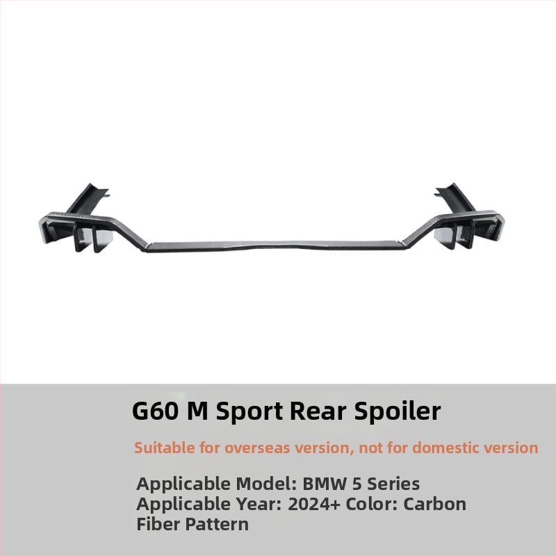 MP hátsó lip spoiler BMW 5 Series i5 G60 2024+ — ABS anyag, rögzítés a hátsó szélhez, kompatibil a külföldi kiadással