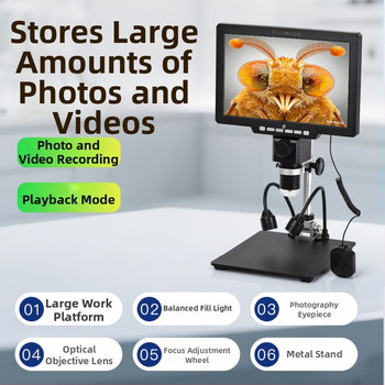 G2000 digitālais mikroskops ar HD ekrānu elektronikas remontam, bez zīmola