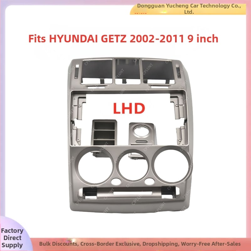 Hyundai Getz Android priekinio skydelio rėmas – ABS+PC, 1,2 kg, modeliai 2002–2011