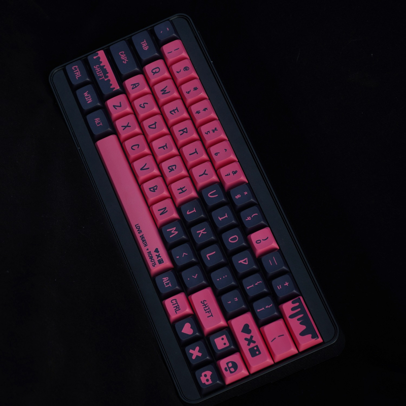 Set capace XDA PBT, sublimare cu cinci fețe, universal pentru tastaturi mecanice, până la 87 taste