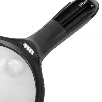 Ručna lupa za čitanje s 4 LED svjetla, optička leća, povećanje 5x i 15x