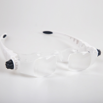 BIJIA Κεφαλή-φορούμενη φορητή μεγεθυντική lupa, μεγέθυνση 2.0–4.0×, μέταλλο/πλαστικό με οπτικό ακρυλικό φακό, μοντέλο 04006198