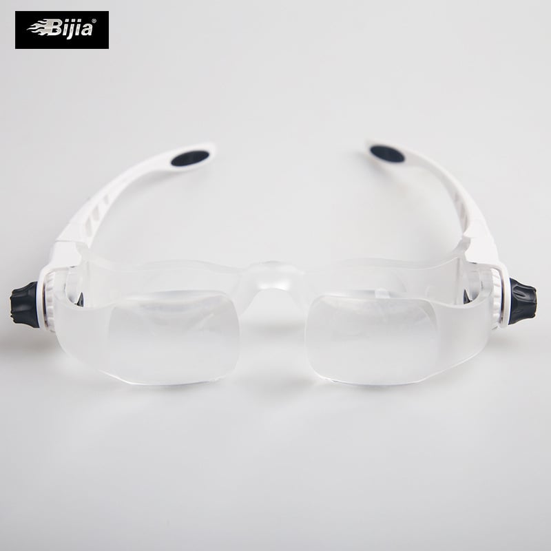 BIJIA Κεφαλή-φορούμενη φορητή μεγεθυντική lupa, μεγέθυνση 2.0–4.0×, μέταλλο/πλαστικό με οπτικό ακρυλικό φακό, μοντέλο 04006198