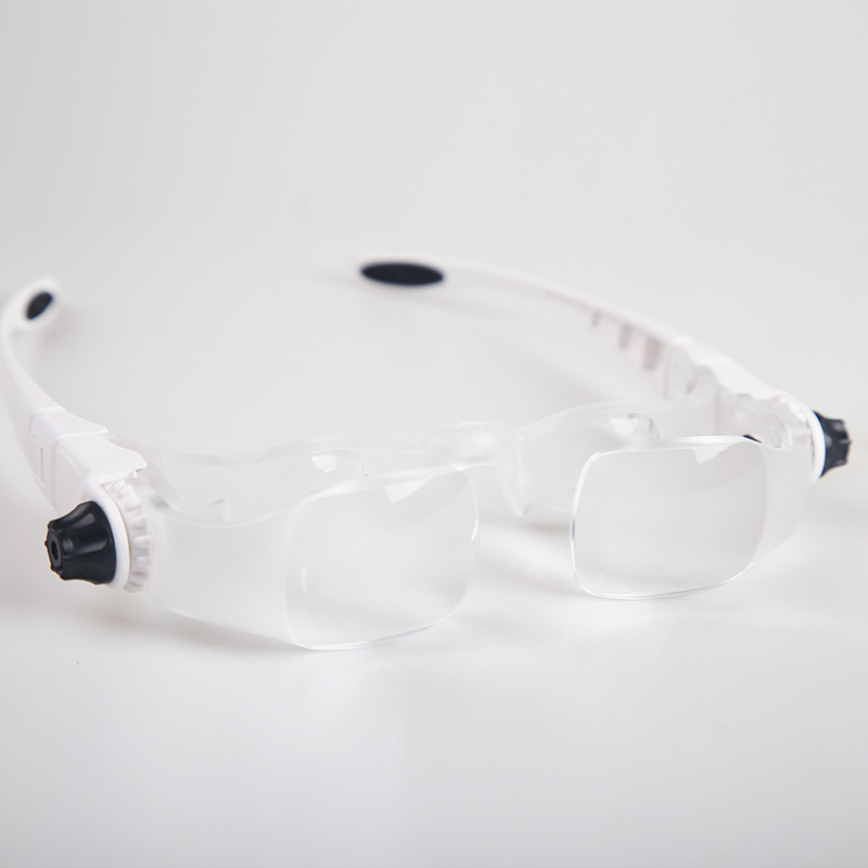 BIJIA Κεφαλή-φορούμενη φορητή μεγεθυντική lupa, μεγέθυνση 2.0–4.0×, μέταλλο/πλαστικό με οπτικό ακρυλικό φακό, μοντέλο 04006198