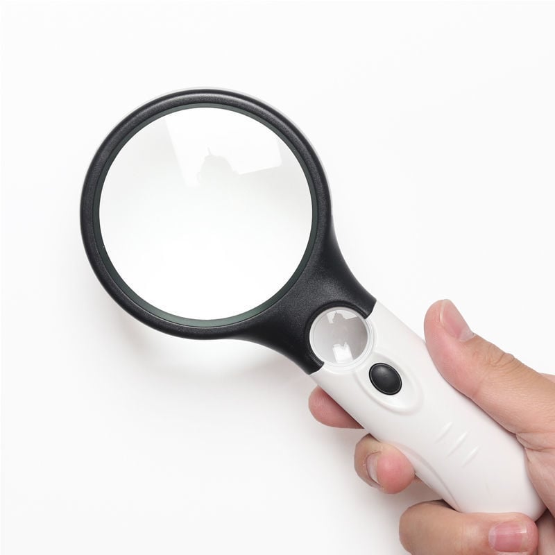 LED φωτιζόμενος φορητός μεγεθυντικός φακός για ανάγνωση εφημερίδων, περίπου 15× μεγέθυνση; κατάλληλος για ηλικιωμένους, φοιτητές και παιδιά.