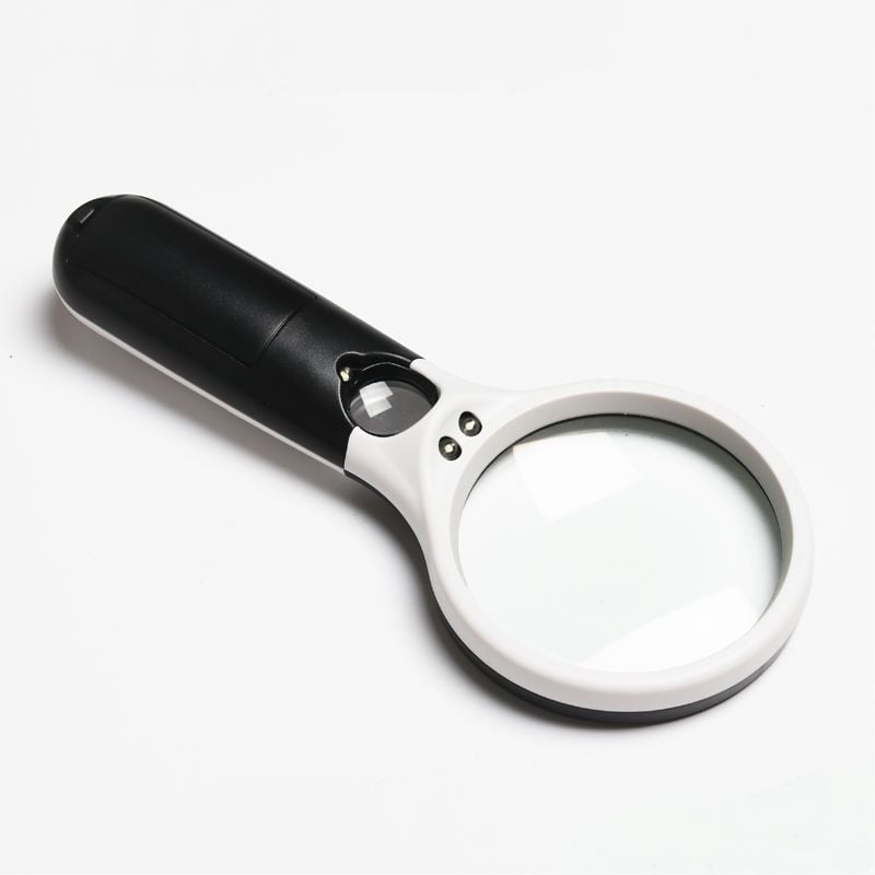 LED φωτιζόμενος φορητός μεγεθυντικός φακός για ανάγνωση εφημερίδων, περίπου 15× μεγέθυνση; κατάλληλος για ηλικιωμένους, φοιτητές και παιδιά.