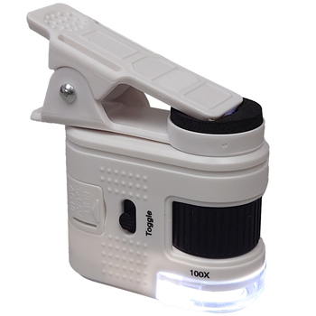 LED κλιπ-ον μικροσκόπιο 100x, διπλός φωτισμός, για αξιολόγηση νομισμάτων, γραμματοσήμων και κοσμημάτων, μοντέλο BST-2233A