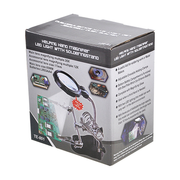 Speijia TE-801 LED μεγεθυντής με κλιπ για επισκευές ηλεκτρονικών και χάραξη πορσελάνης