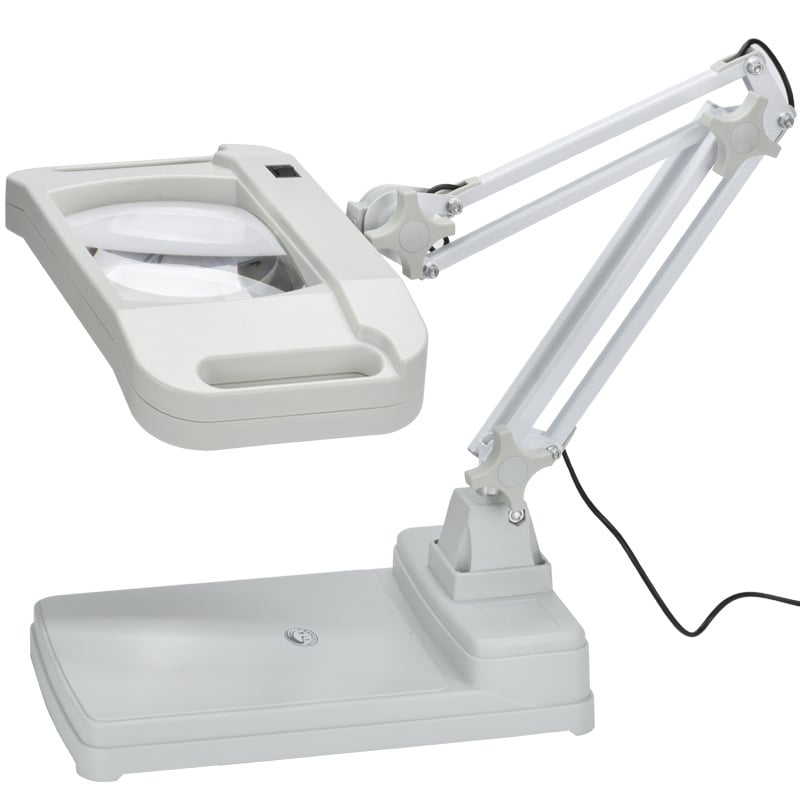 Lupa de birou cu iluminare LT-86I, mărire 10x, diametru 110×170 mm, ABS