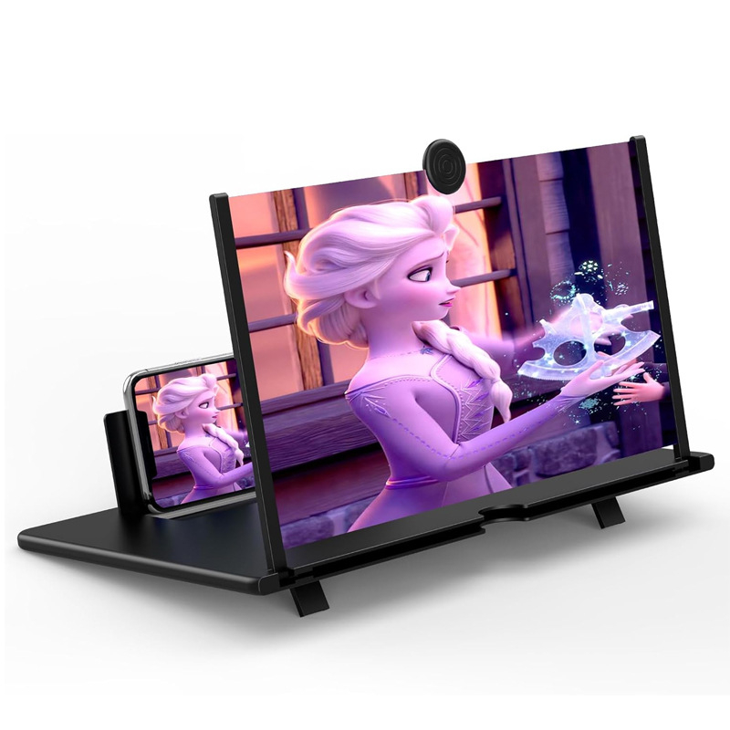 Mobilā telefona ekrāna palielinātājs — 3x palielinājums, universāla izmantošana, galda statīvs, ABS materiāls, attālums 1,5 m