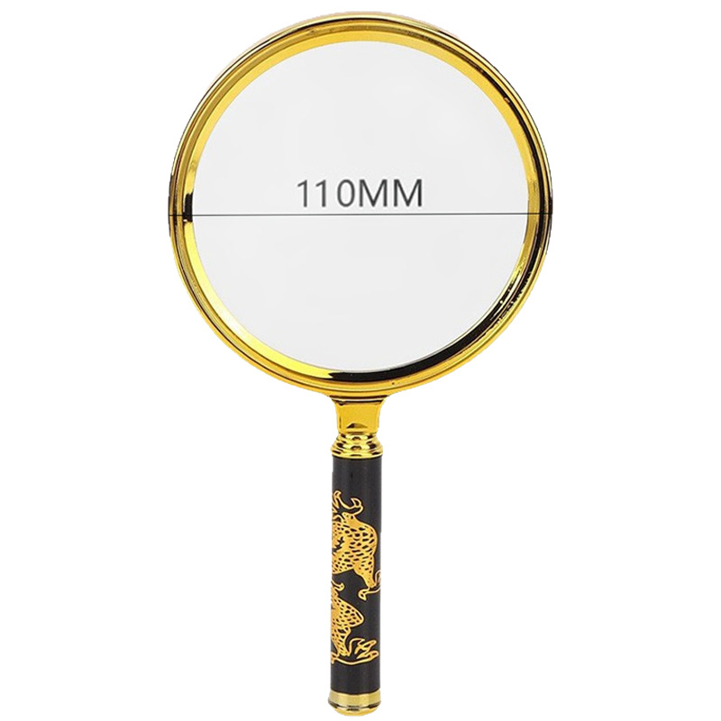 Χειροκίνητος μεγεθυντικός φακός, μοτίβο δράκοντα, 10x μεγέθυνση, πλαστικό