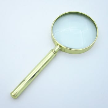 Χειρολαβής μεγεθυντικός φακός από χαλκό και γυαλί, 50x μεγέθυνση, BYQT65MM