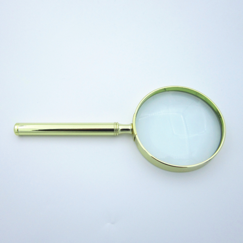 Χειρολαβής μεγεθυντικός φακός από χαλκό και γυαλί, 50x μεγέθυνση, BYQT65MM