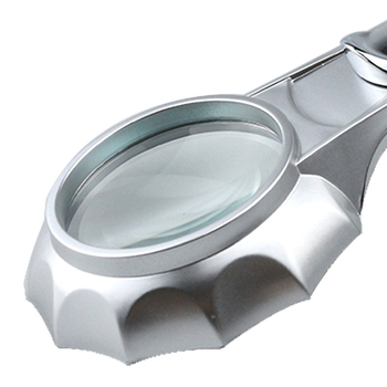 Lupă de mână în formă de umbrelă, cu iluminare cu 6 LED, pentru citire la vârstnici (model 600555)