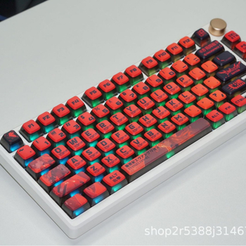 Tastatură mecanică cu 82 de taste, capace de taste PBT sublimare translucide pudding, conectare prin cablu