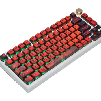 Tastatură mecanică cu 82 de taste, capace de taste PBT sublimare translucide pudding, conectare prin cablu