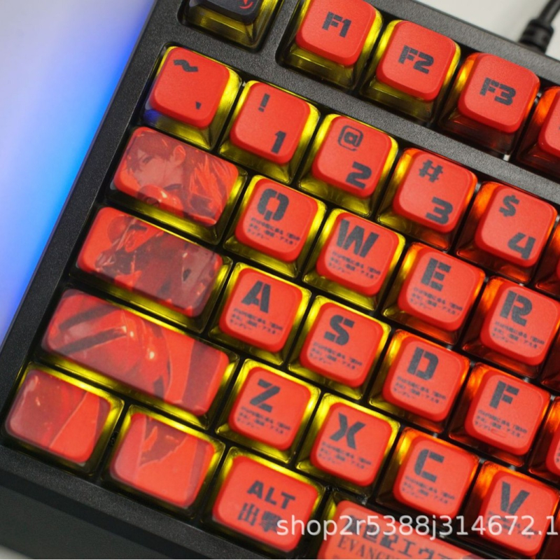 Tastatură mecanică cu 82 de taste, capace de taste PBT sublimare translucide pudding, conectare prin cablu