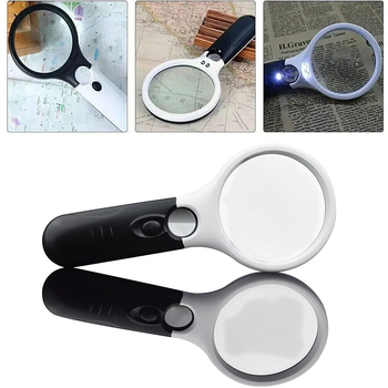 Chuda 6902C lupă de citit portabilă cu 3 LED-uri