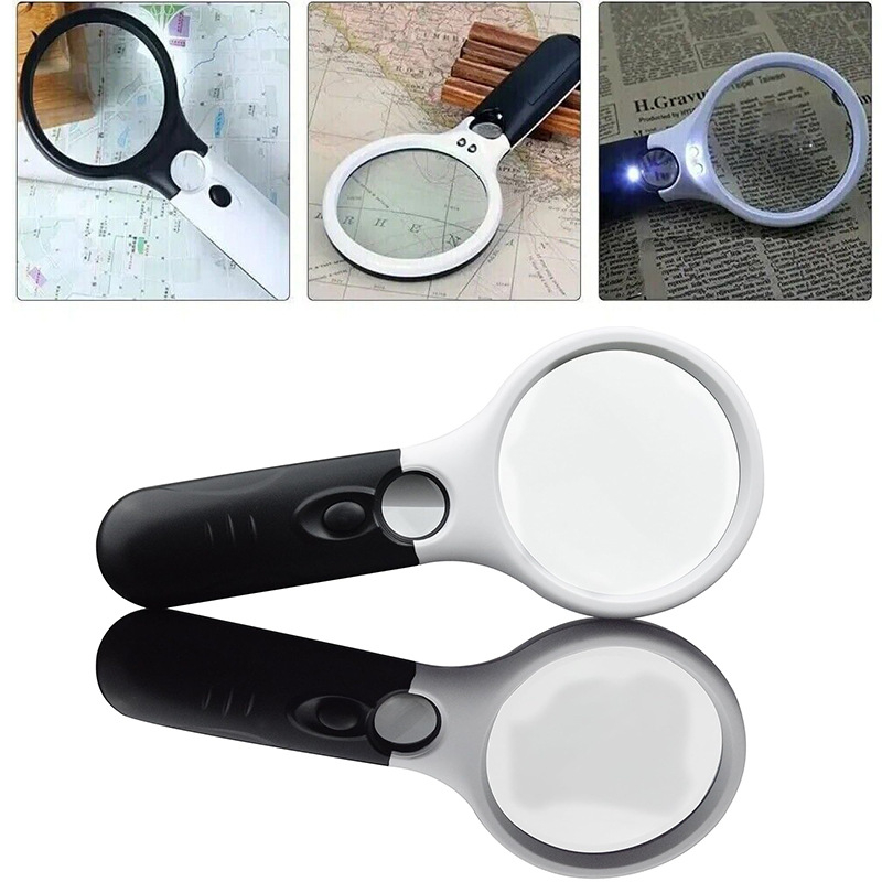 Chuda 6902C lupă de citit portabilă cu 3 LED-uri