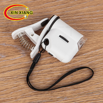 Microscop clip-on pentru telefoane mobile, 55x mărire, iluminare LED, identificare bijuterii și jad
