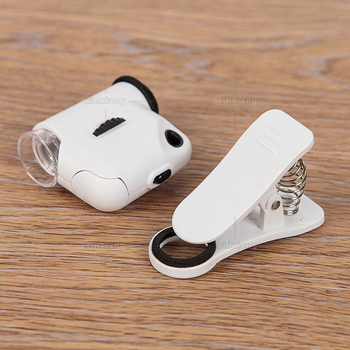 Microscop clip-on pentru telefoane mobile, 55x mărire, iluminare LED, identificare bijuterii și jad