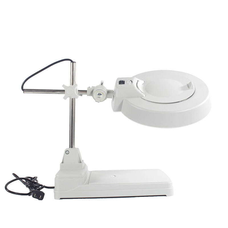 LT-86B lupă optică cu LED pentru birou, suport reglabil, 10× mărire