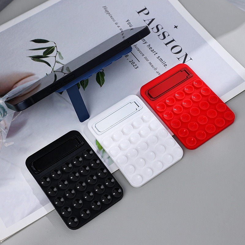 Suport de masă pentru telefon cu ventuză din silicon și montură în spate cu adeziv, compatibil universal, MZX