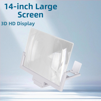 F3 Mobilā tālruņa ekrāna palielinātājs ar vertikālu statīvu, 3–5× palielinājums, plastmasas korpuss, piemērots darbam uz galda, acu aizsardzība un pretatspīdums