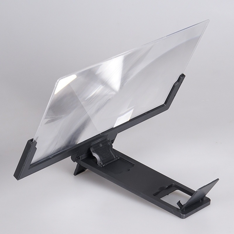 F3 Mobilā tālruņa ekrāna palielinātājs ar vertikālu statīvu, 3–5× palielinājums, plastmasas korpuss, piemērots darbam uz galda, acu aizsardzība un pretatspīdums