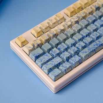 Set de capace PBT pentru taste, pentru tastaturi mecanice, gravate pe lateral, imprimare prin sublimare, capace transparente, compatibilitate universală