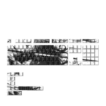 Tastatură mecanică cu capace PBT, 127 de taste, iluminare RGB, rezistentă la apă, personalizabilă