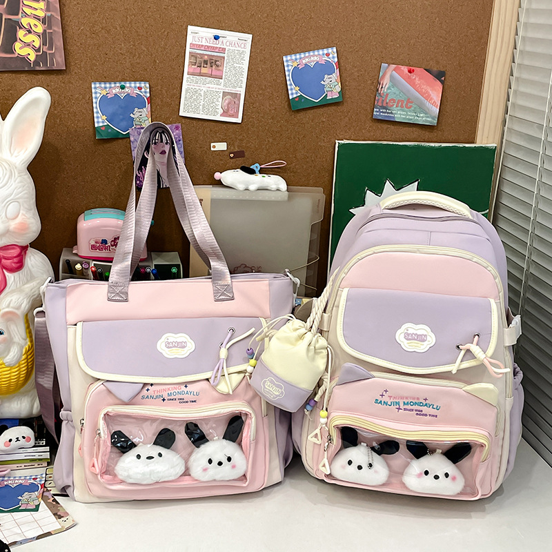 Rucsac școlar pentru fete, din pânză Oxford, stil urban minimalist, capacitate 20–35 L, compatibil cu laptop de 13 inchi