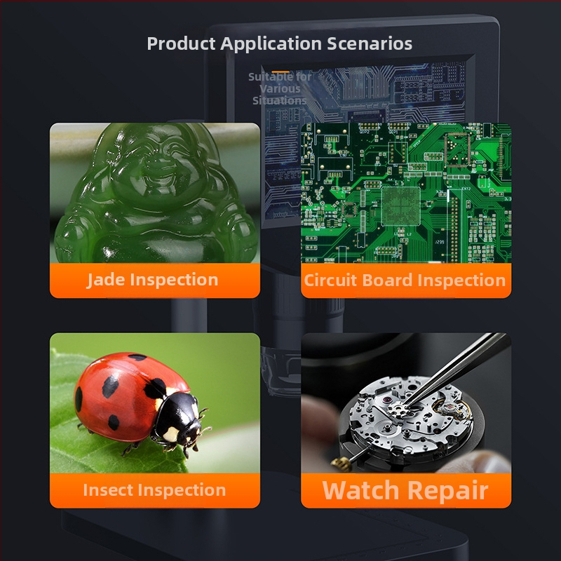 Rūpnieciskā digitālā mikroskopa ar regulējamu displeju, 50X–1000X palielinājums, savienojams ar telefonu vai datoru, struktūra 2P+1R, modelis P220, pielāgota apstrāde pieejama